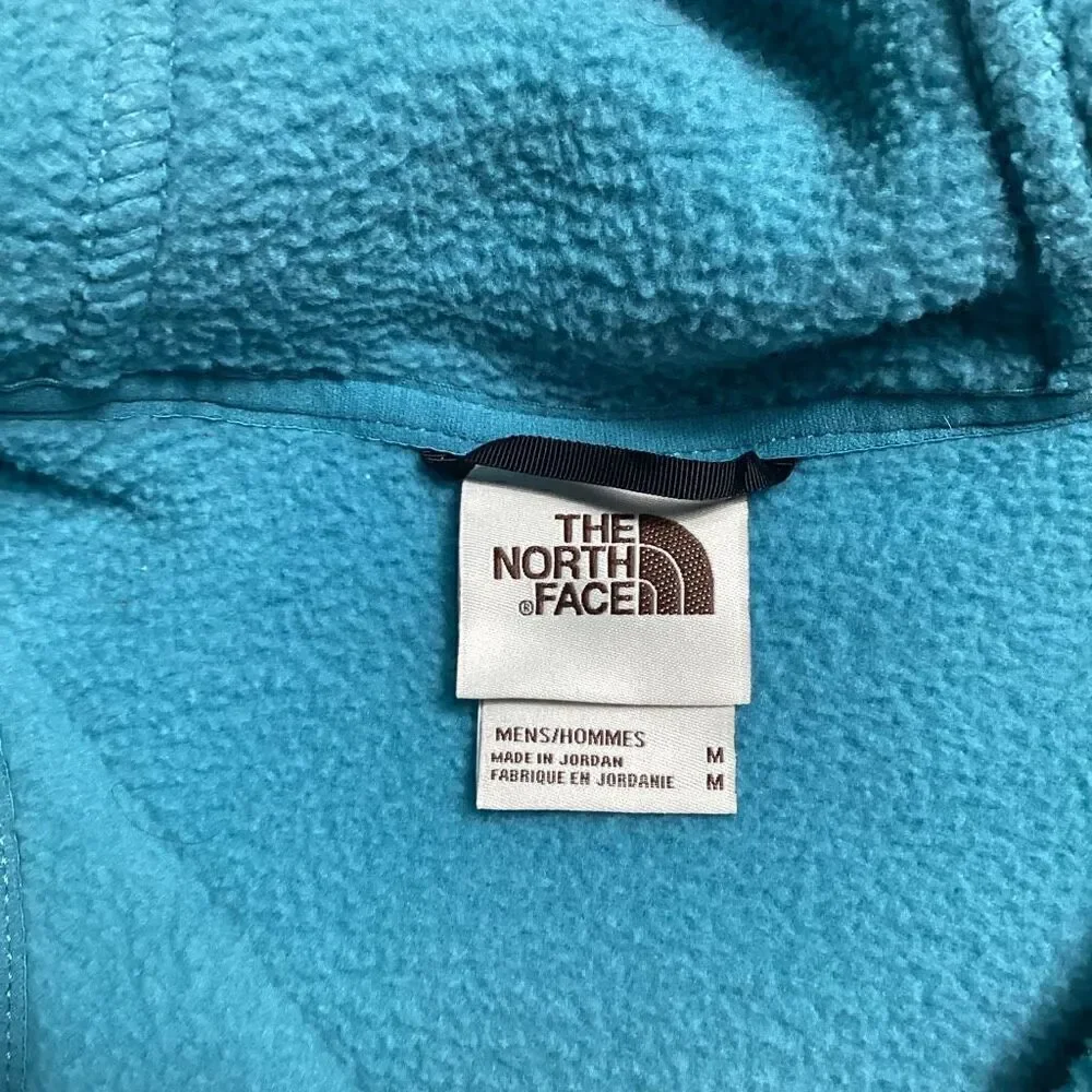 The North Face Carbondale Fleece 1/4 Snap Sz M Hoodie Blue